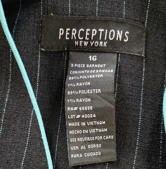 Perceptions navy blue suit blazer size 16 - Picture 5 of 5